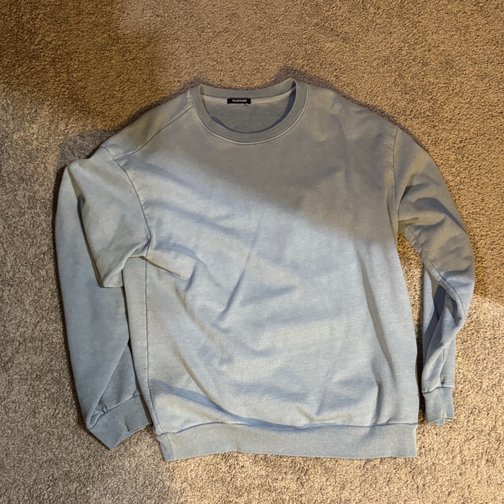 TALENTLESS Light Blue Crewneck Sweater